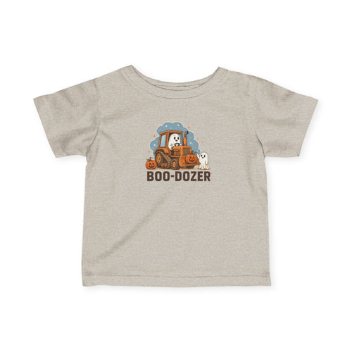 Boo-dozer Infant Tee — Cute Halloween Bulldozer Ghost Baby Shirt