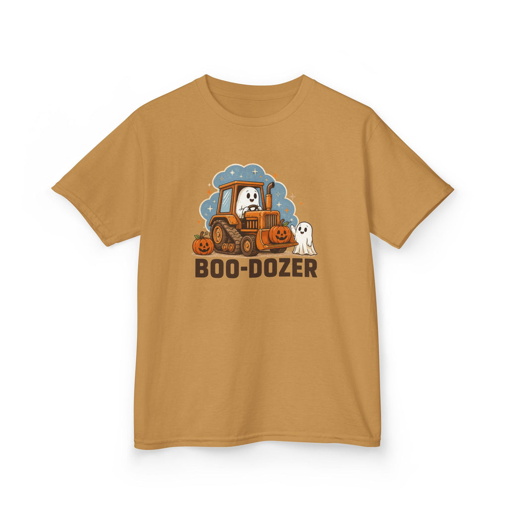 Kids Halloween 'Boo-dozer' T-Shirt — Cute Ghost Bulldozer Costume Tee