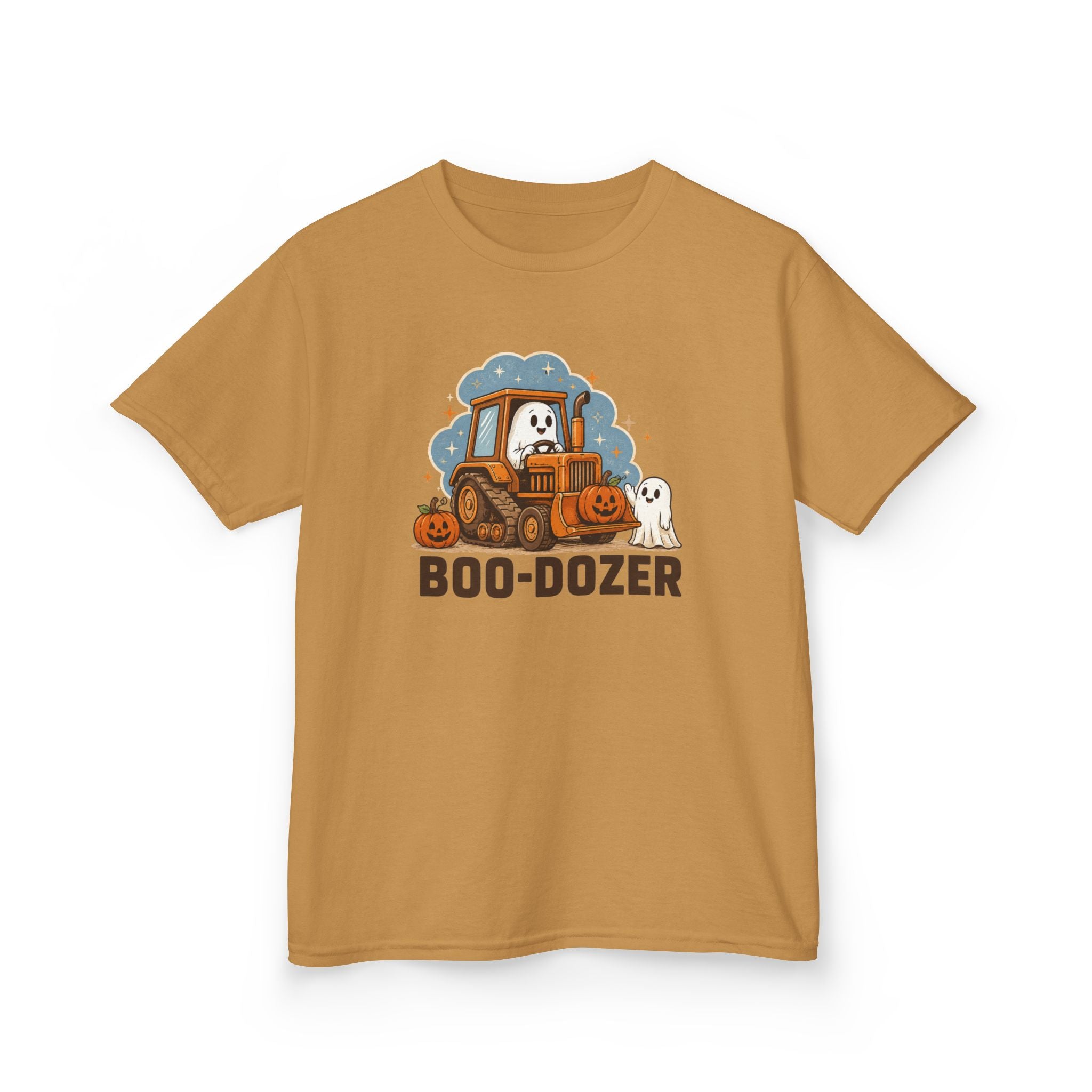 Kids Halloween 'Boo-dozer' T-Shirt — Cute Ghost Bulldozer Costume Tee