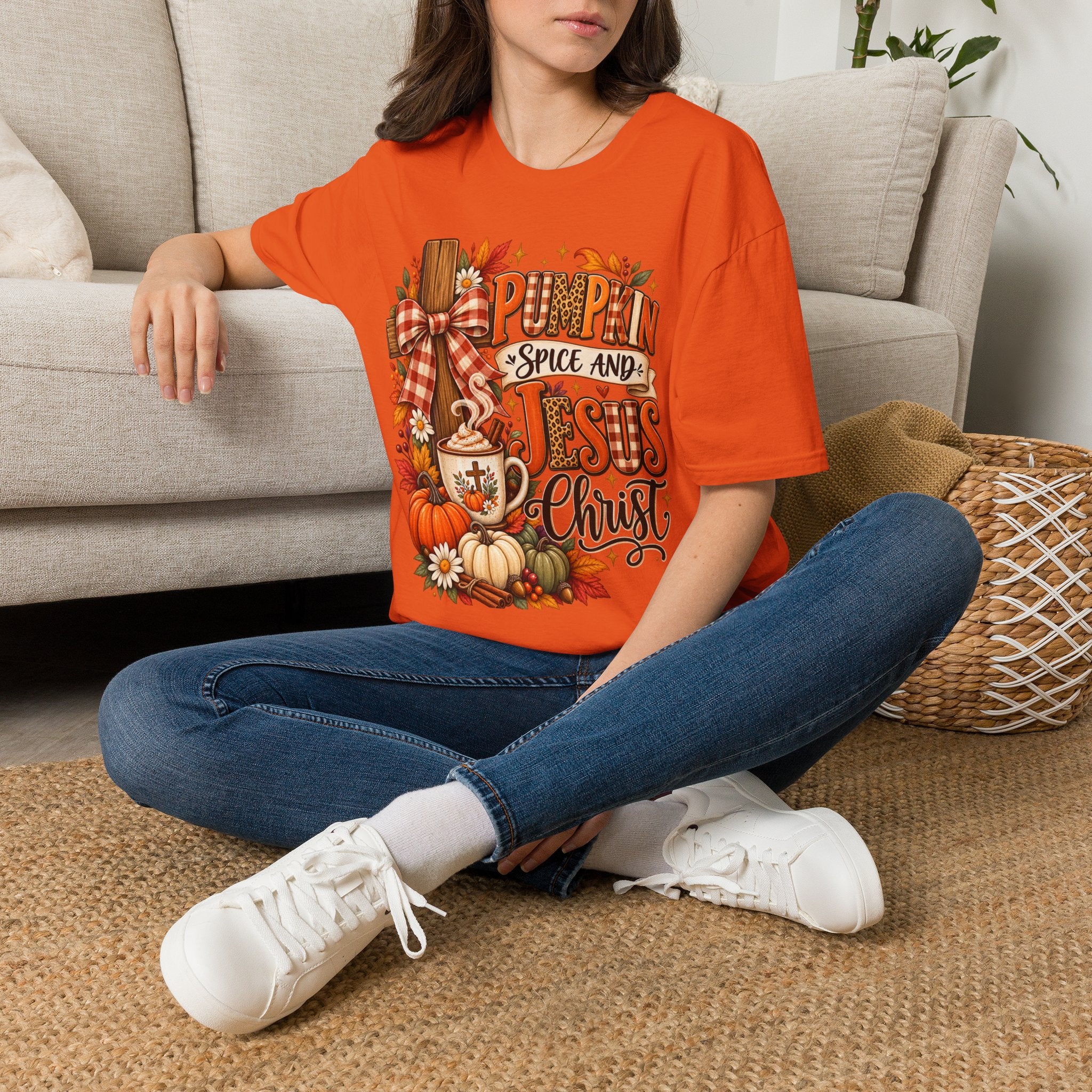 Pumpkin Spice and Jesus Fall T-Shirt