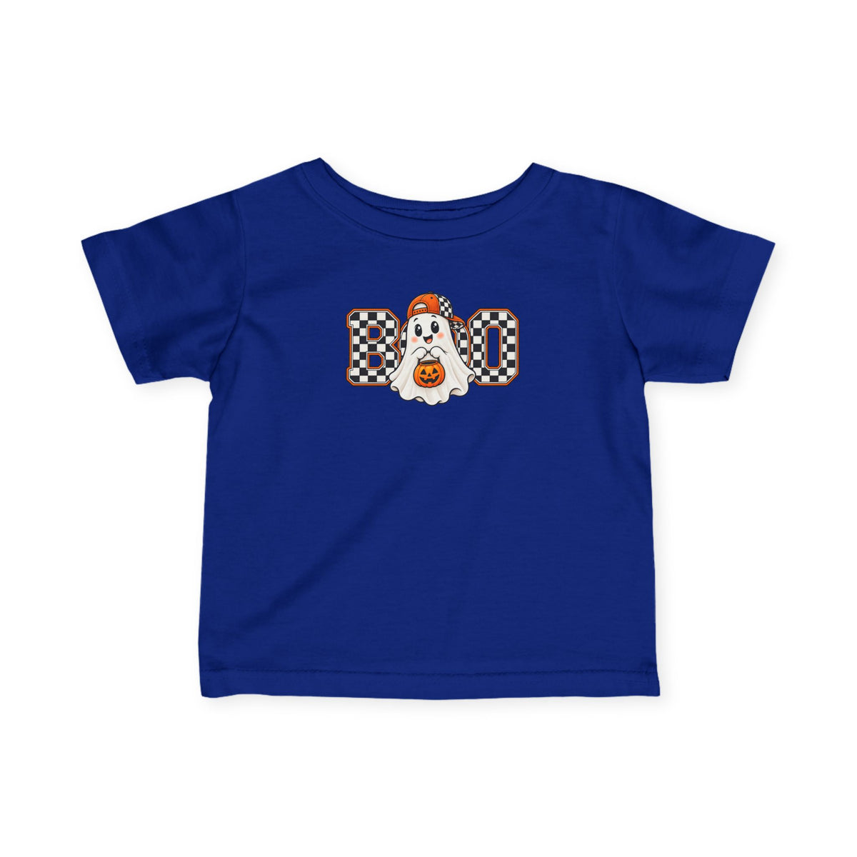 Infant Tee — Halloween "Boo" Ghost with Pumpkin Candy Graphic
