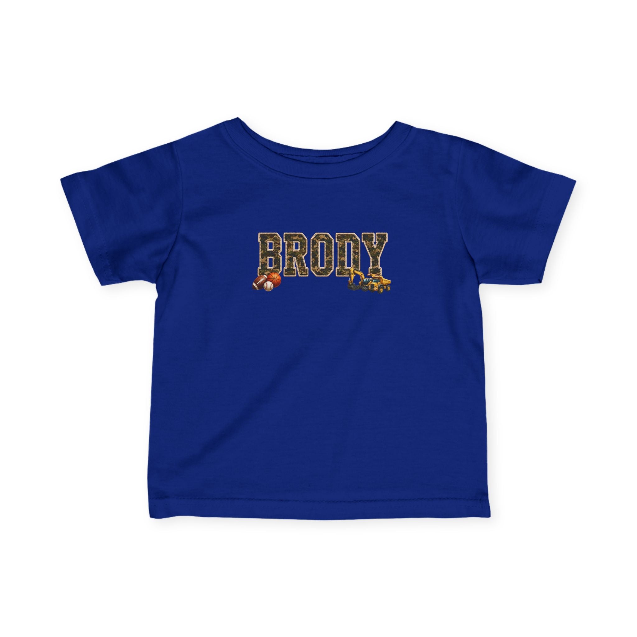 Infant Tee — "Brody" Woodland Toy Name Baby Shirt