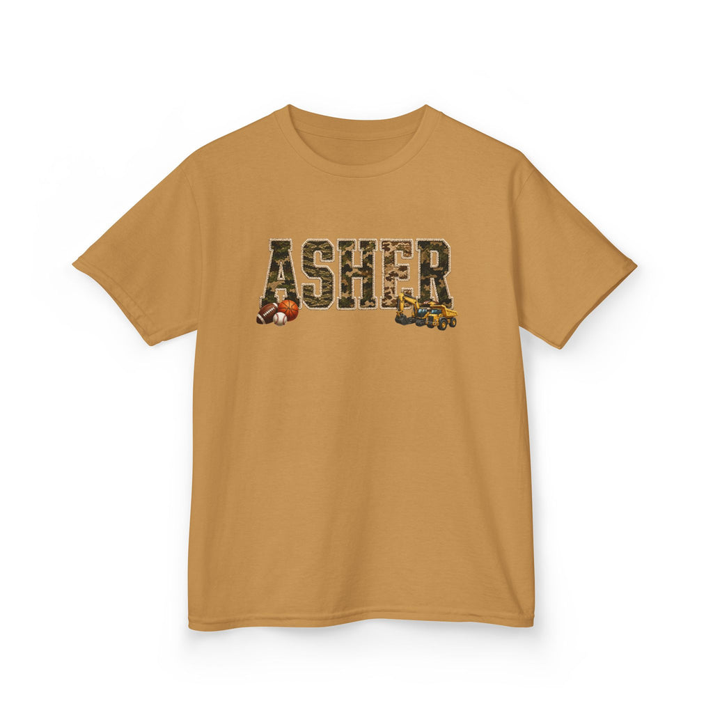 Kids T-Shirt — Personalized 'ASHER' Woodland Animals Name Tee