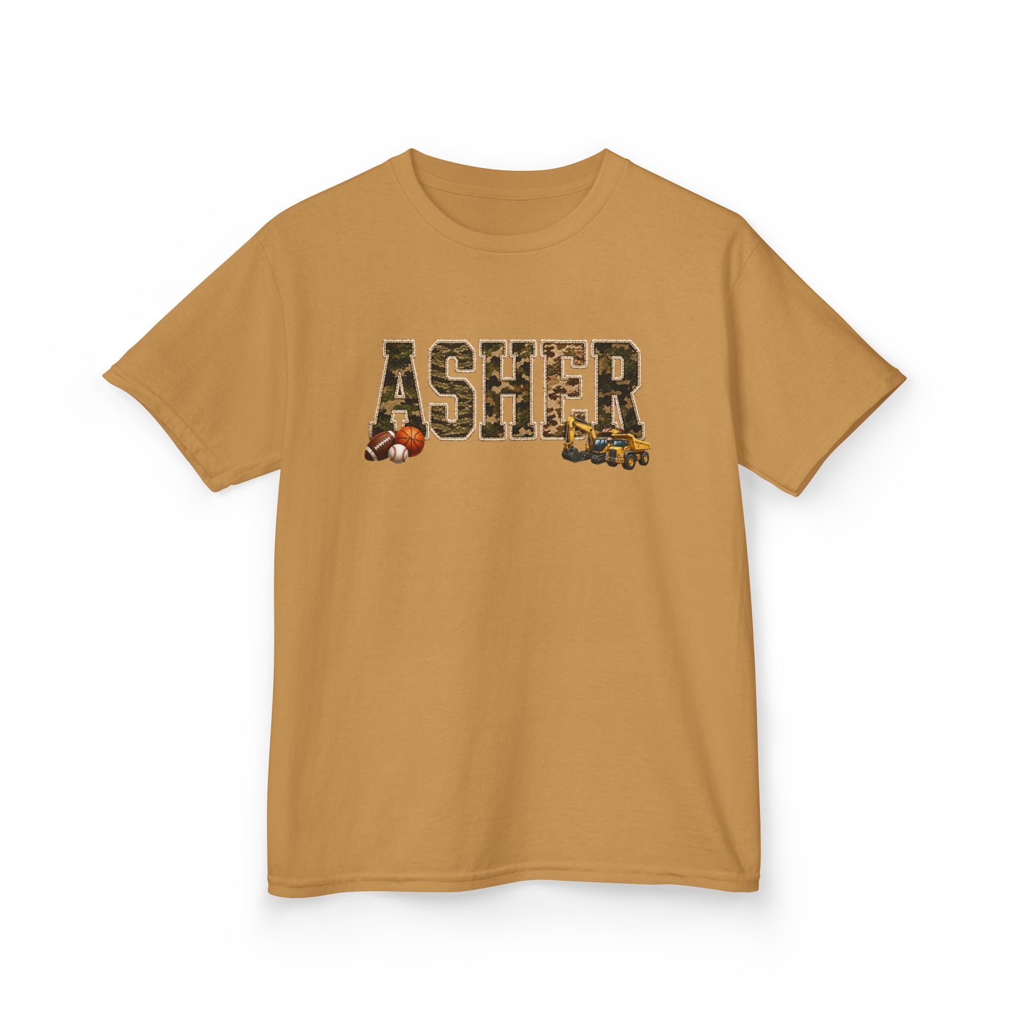 Kids T-Shirt — Personalized 'ASHER' Woodland Animals Name Tee