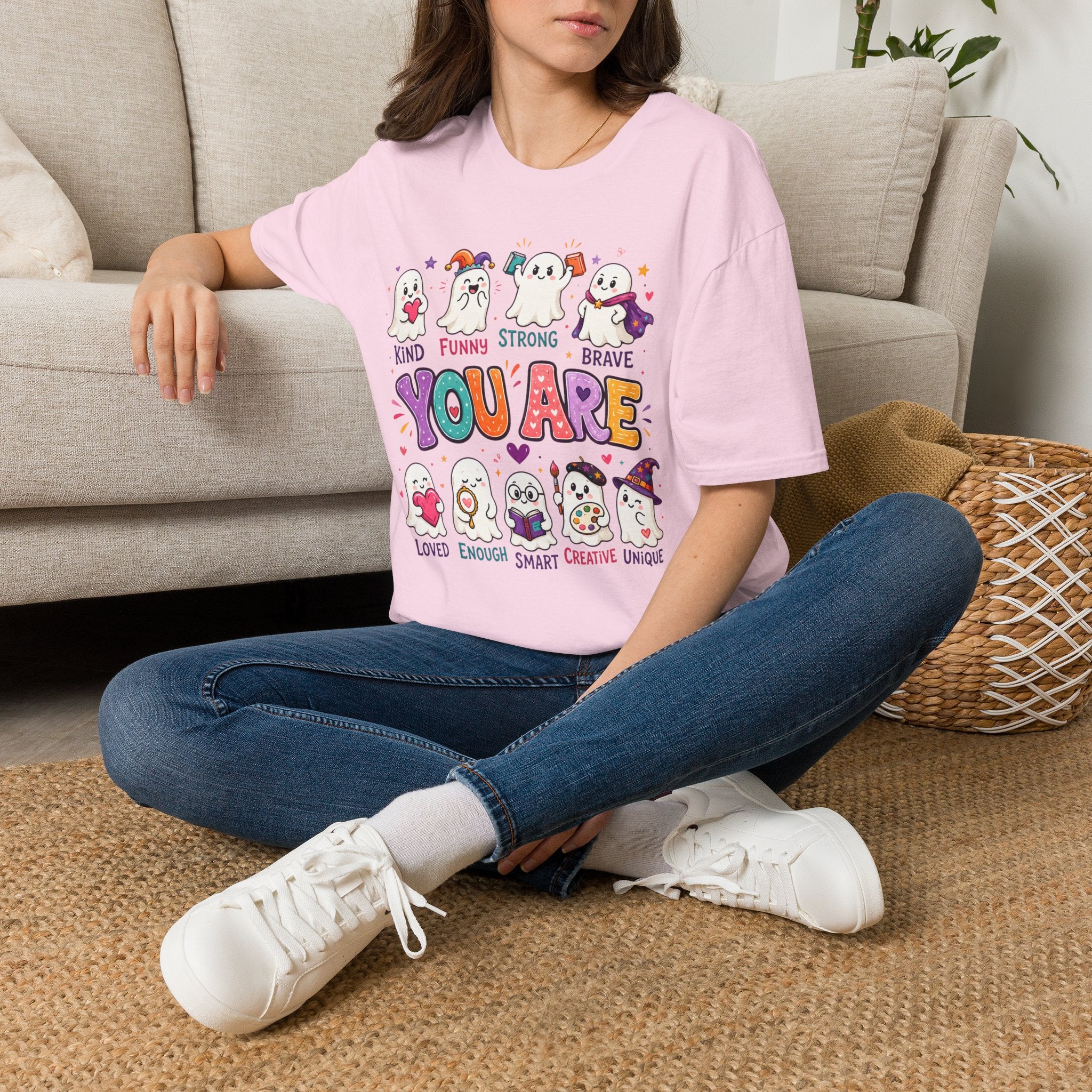 You Are Cute Ghosts T-Shirt — Kind Funny Strong Brave Inspirational Tee