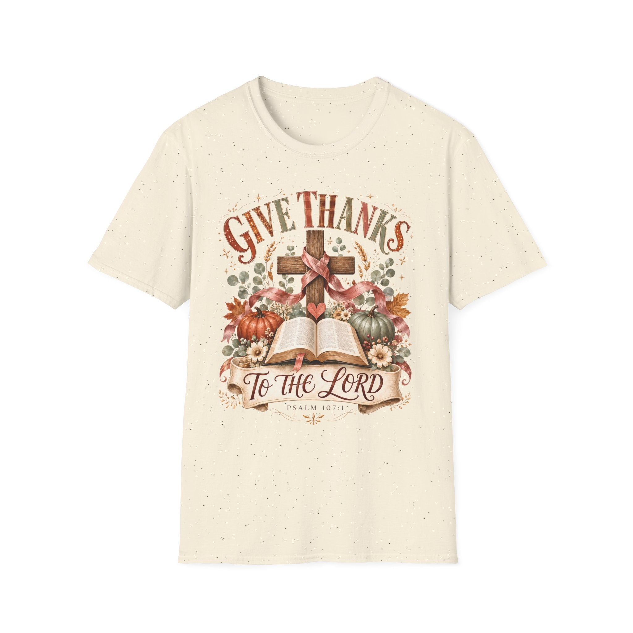 Give Thanks Christian T-Shirt — “Give Thanks to the Lord” Fall Faith Tee