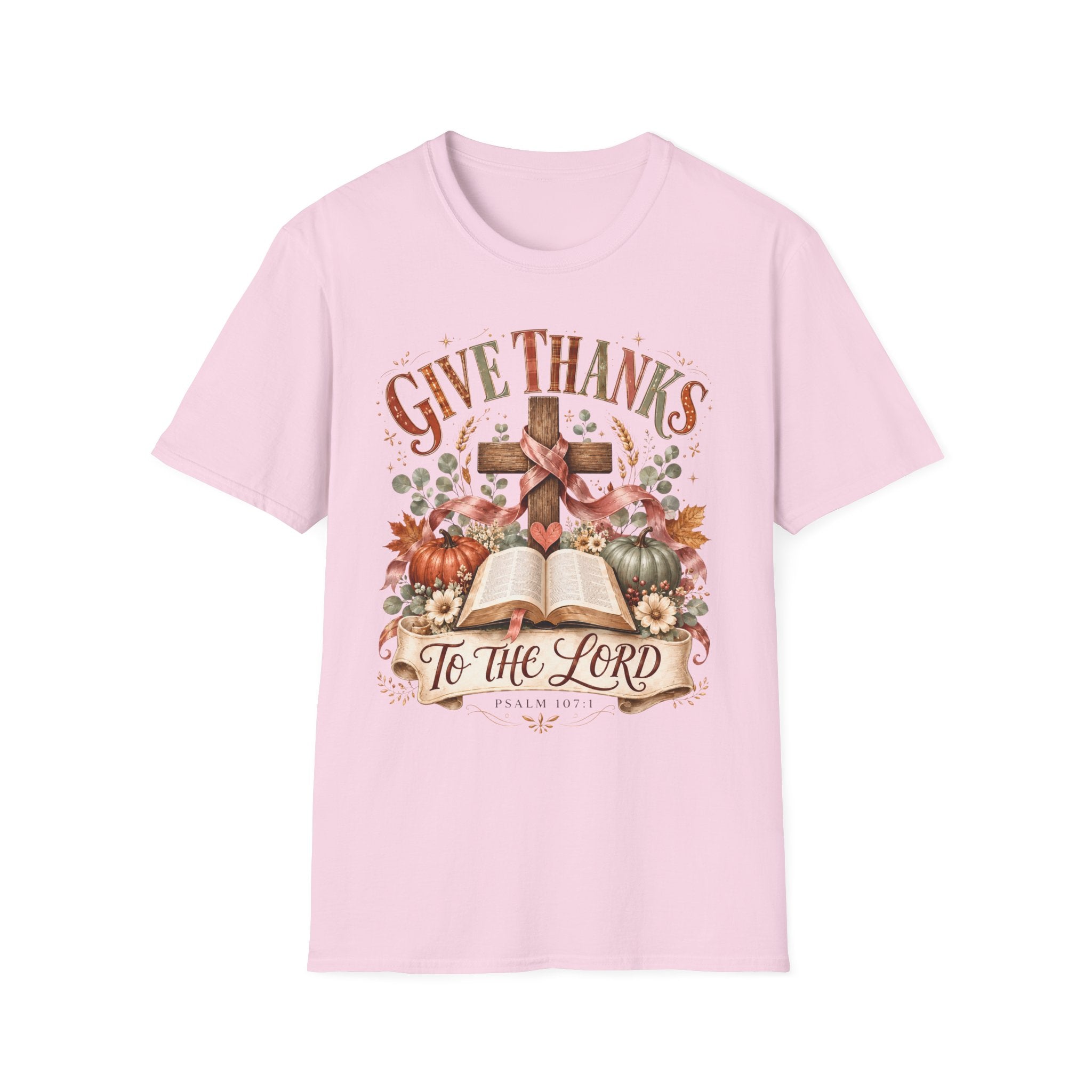 Give Thanks Christian T-Shirt — “Give Thanks to the Lord” Fall Faith Tee