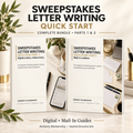 Sweepstakes Letter Writing Quick Start Complete Bundle | Parts 1 & 2