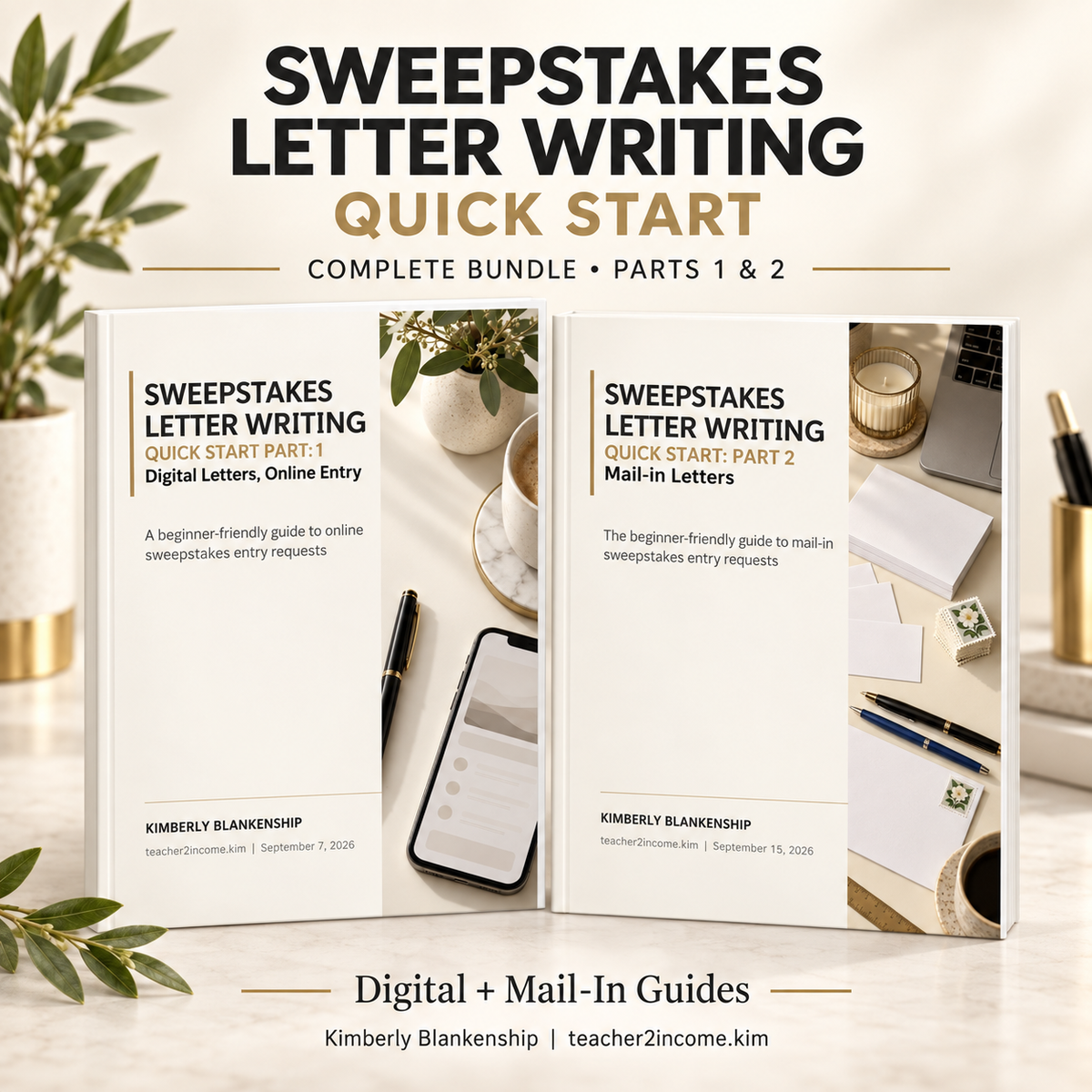 Sweepstakes Letter Writing Quick Start Complete Bundle | Parts 1 & 2